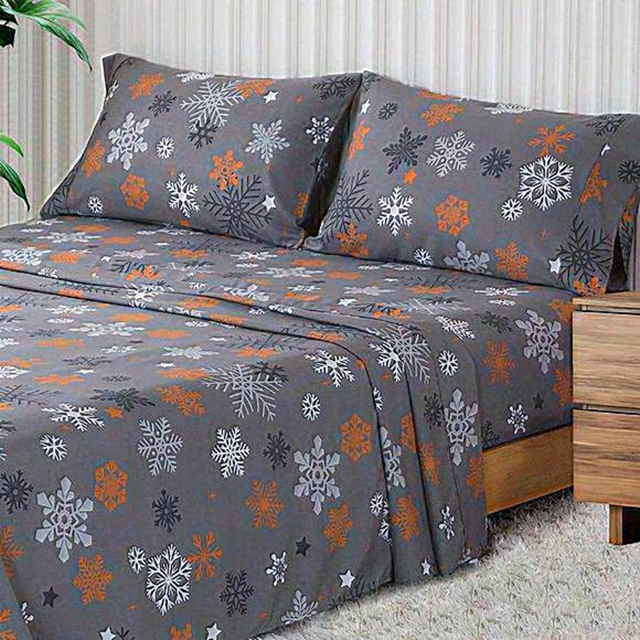KeoWin Other - Queen‎ Grey 4PC Microfiber up to Around Double Bedding Bed Sheet